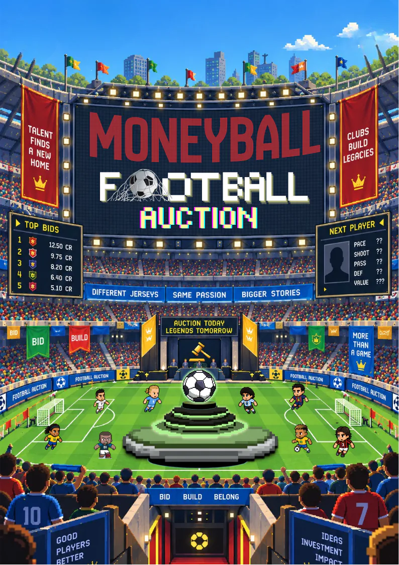Pixel-art poster for Moneyball